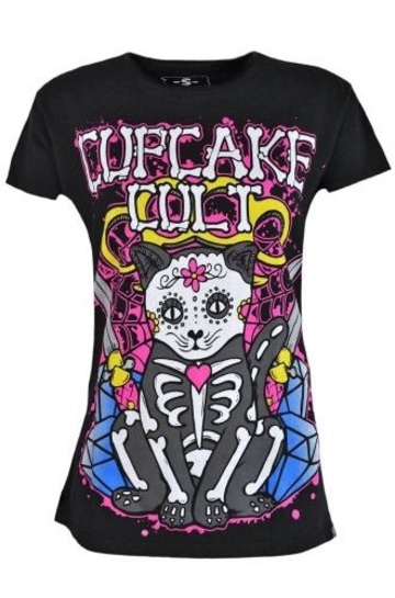 t-shirt,cats,skeleton,zombie,cupcake cult,cute