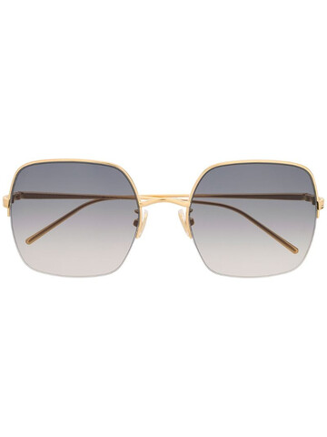 Boucheron Eyewear half frame sunglasses in gold