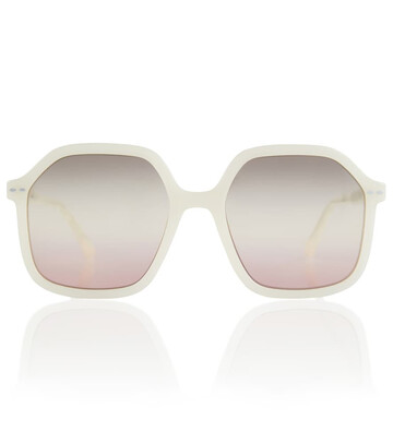 Isabel Marant Akenya hexagonal sunglasses in white