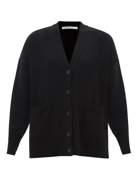 Another Tomorrow - Oversized Cashmere-blend Cardigan - Womens - Black