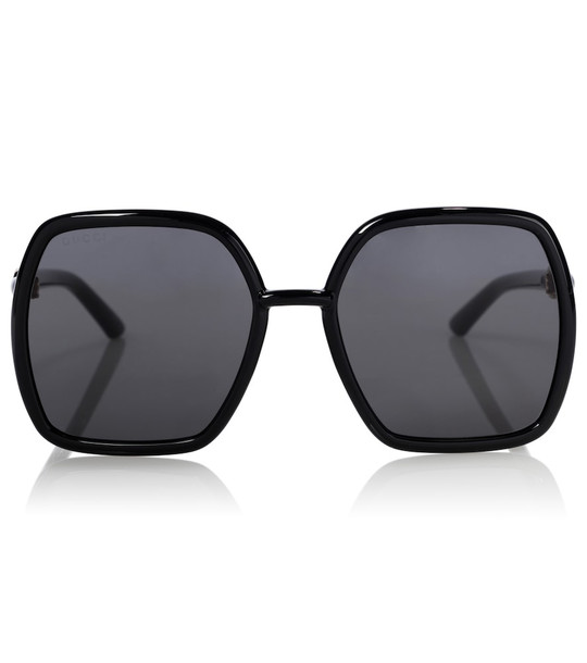 Gucci Horsebit oversized sunglasses in black