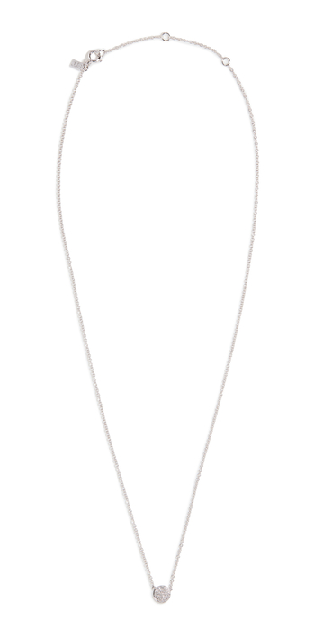 EF Collection 14k Diamond Mini Disc Necklace in gold / white