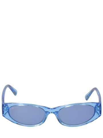 BY FAR Rodeo Squared Acetate Sunglasses in azure