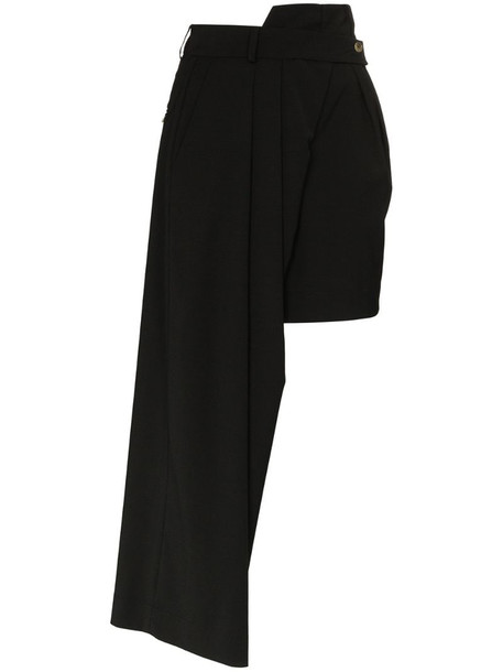 A.W.A.K.E. Mode asymmetric mini skirt in black