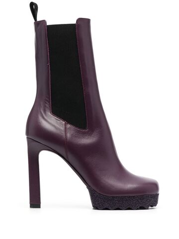 off-white sponge-sole chelsea heeled boots - purple