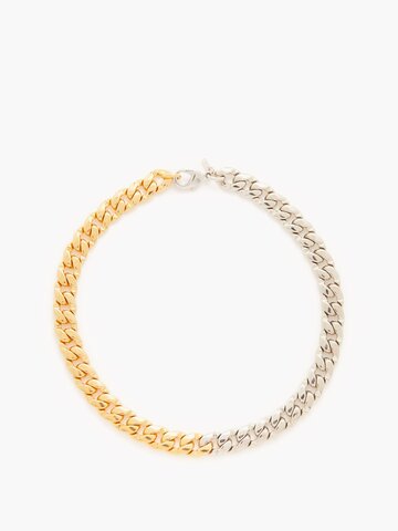 joolz by martha calvo - libre two-tone14kt gold-plated necklace - womens - white yellow multi