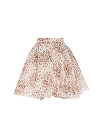 giambattista valli printed cotton voile mini skirt