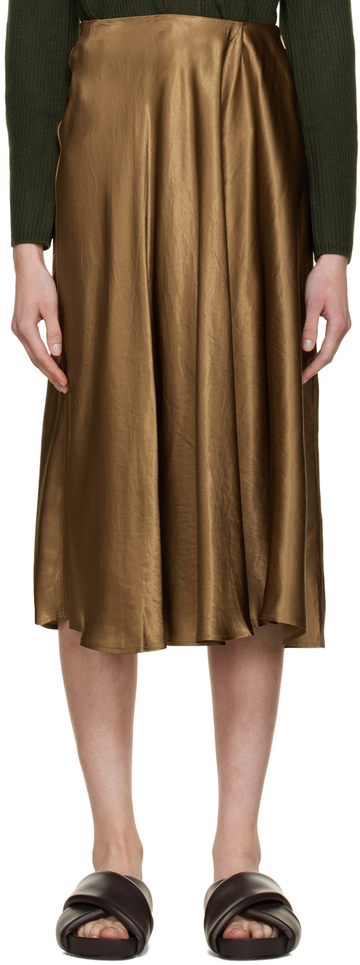 Max Mara Leisure Brown Coimbra Midi Skirt in camel