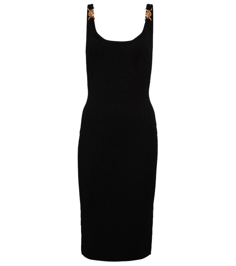 Versace Knitted midi dress in black
