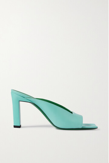 wandler - isa leather mules - green