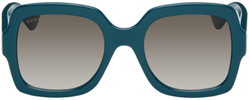 gucci blue oversized square sunglasses
