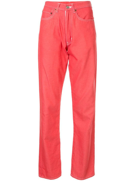 Comme Des Garçons Pre-Owned high rise straight jeans in pink