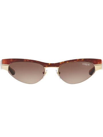 Vogue Eyewear Gigi Hadid capsule low frame sunglasses in brown