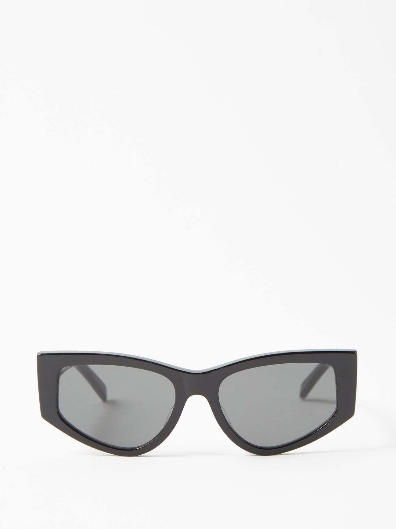Celine Eyewear - Thin Story Angular Acetate Sunglasses - Womens - Black