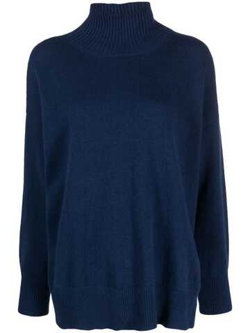 roberto collina high-neck fine-knit jumper - blue