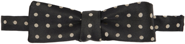 dries van noten black polka dot bow tie