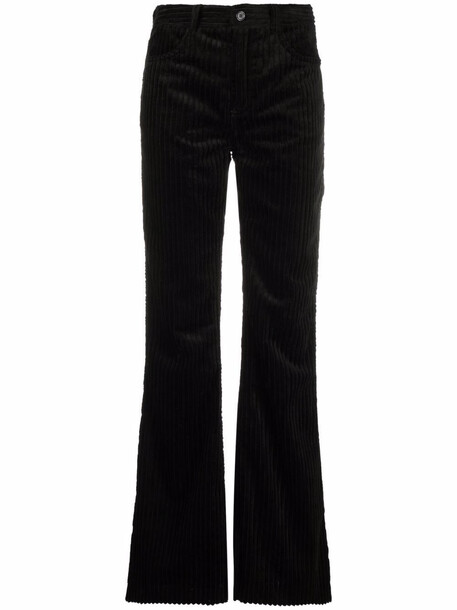 Marni corduroy-detail flared trousers - Black