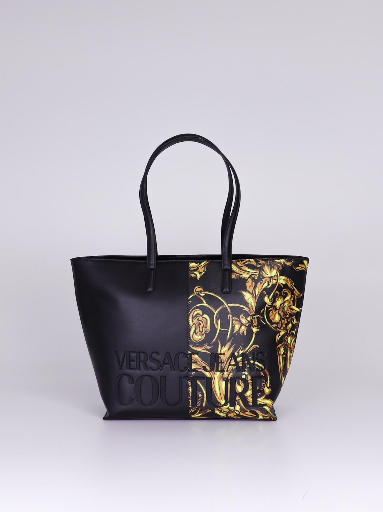 Versace Jeans Couture Range 4 Rock Cut Shopping Bag in nero
