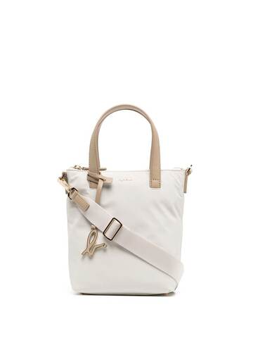 agnès b. agnès b. logo-charm crossbody bag - White