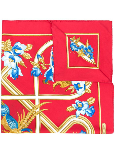 Hermès 1990's pre-owned printed scarf in red