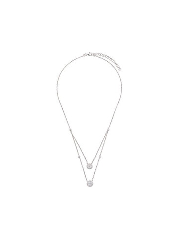 Monan double chain necklace in silver