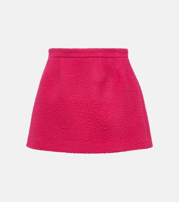 redvalentino virgin wool miniskirt in pink