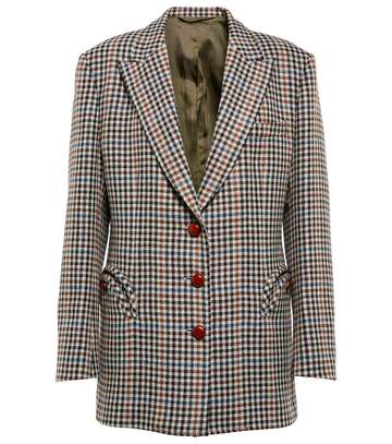 Blazé Milano Houndstooth wool-blend blazer