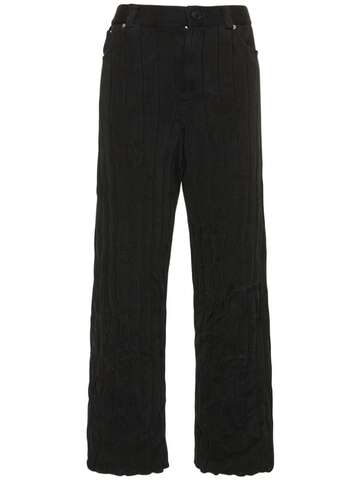BALENCIAGA Baggy Silk Knit Pants in black