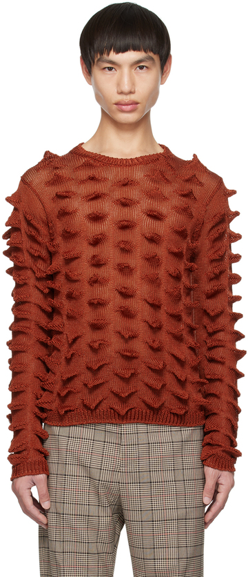 acne studios red crewneck sweater