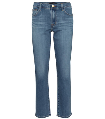 J Brand Adele mid-rise straight jeans in blue