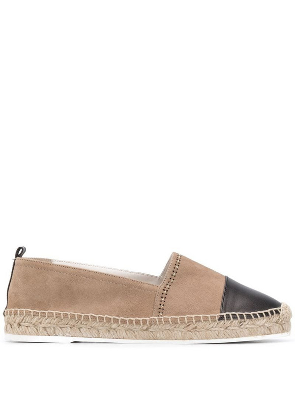 Peserico panelled flat espadrilles in neutrals - Wheretoget