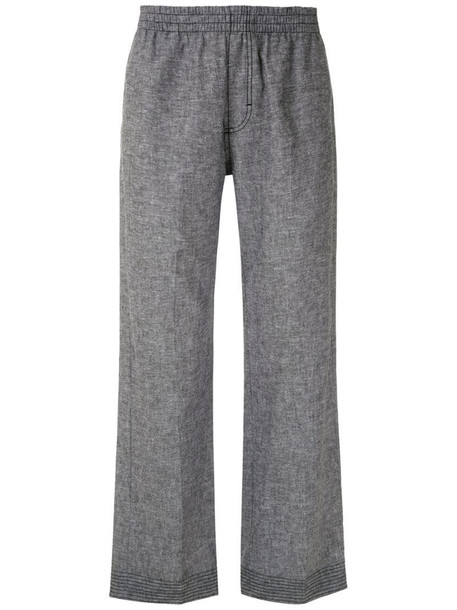 À La Garçonne elasticated waist straight trousers in grey