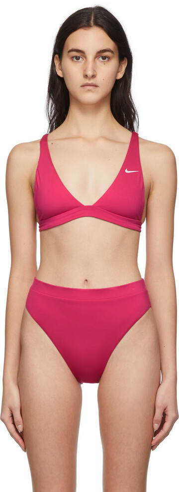 nike pink essential bralette bikini top
