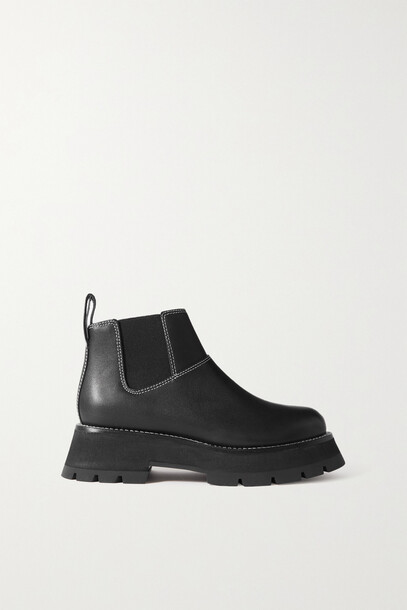 3.1 Phillip Lim - Kate Leather Platform Chelsea Boots - Black