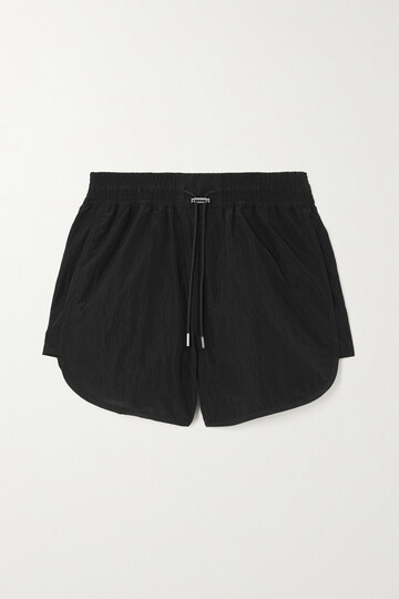varley - harmon 4 crinkled-shell shorts - black