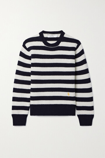 sporty & rich - striped wool sweater - blue