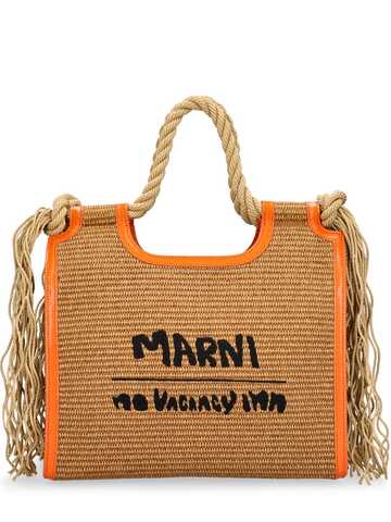 MARNI Marcel Embroidered Logo Tote Bag