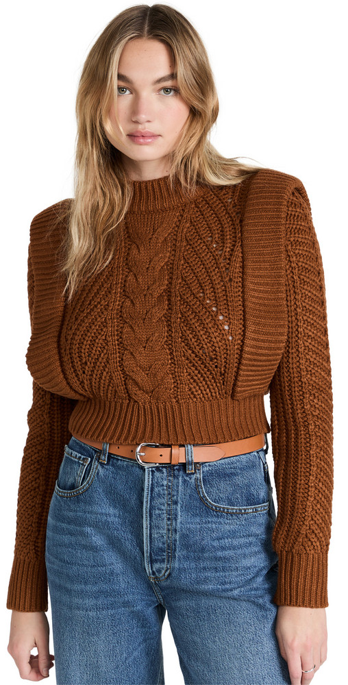 ENGLISH FACTORY Knitted Sweater in brown