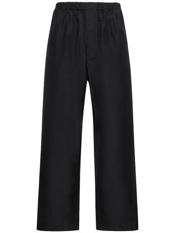 lemaire silk relaxed pants in black