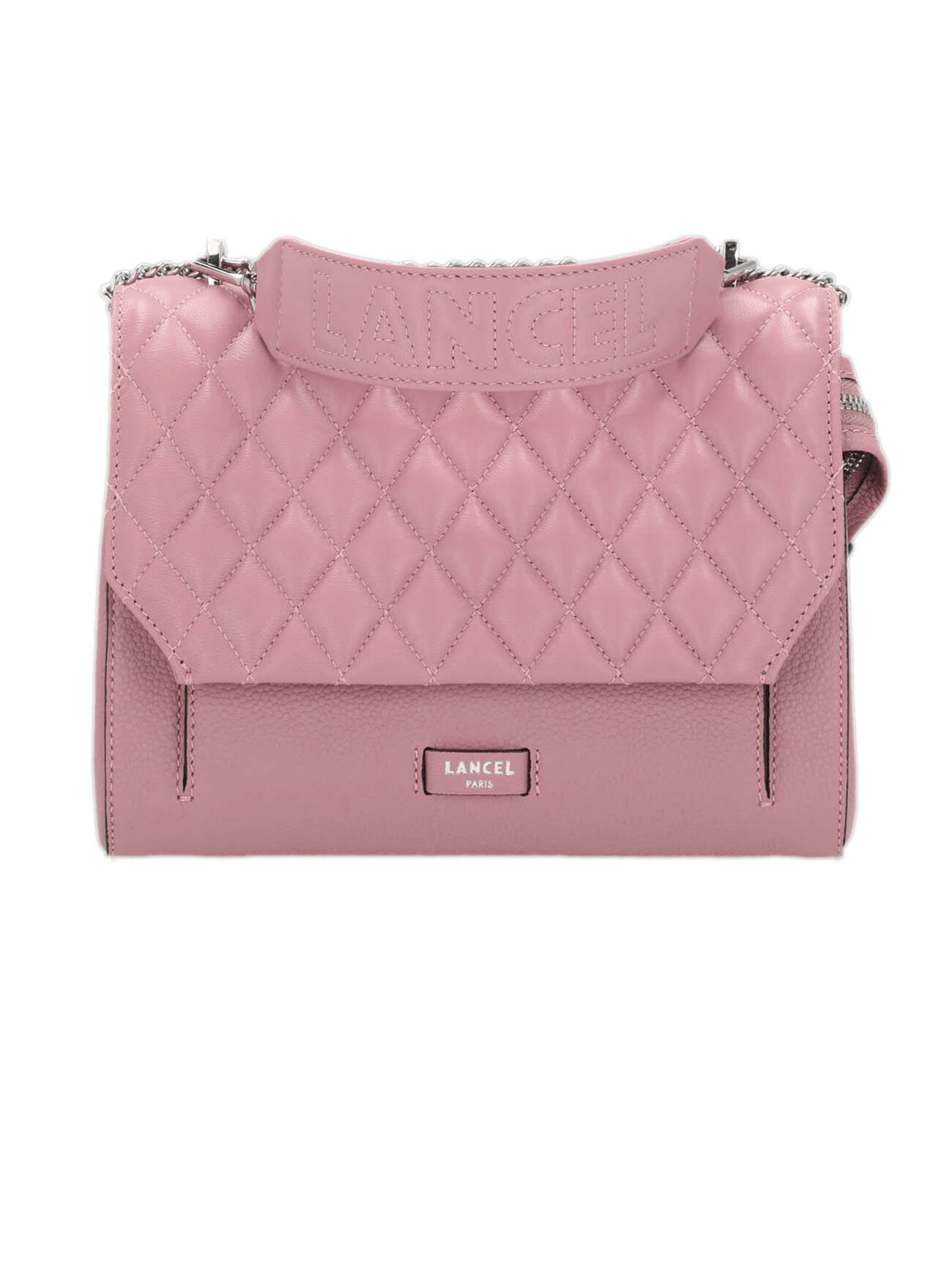 Lancel Pink Leather Shoulder Bag