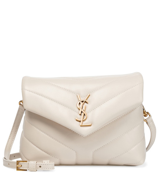 Saint Laurent Toy Loulou leather shoulder bag in white