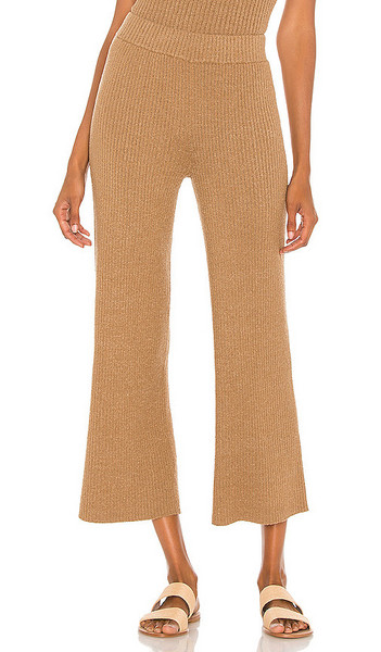 Lovers + Friends Lovers + Friends Catalina Pant in Brown in camel