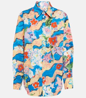 marni printed cotton poplin blouse