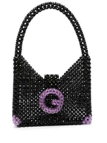 germanier bead-embellished shoulder bag - black