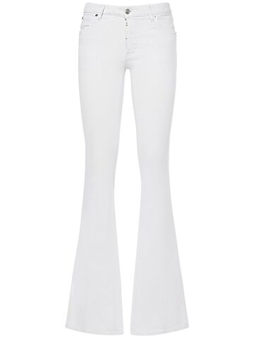 dsquared2 denim mid-rise flared jeans in white