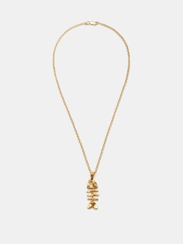 alighieri - the silhouette of summer 24kt gold-plated necklace - womens - gold