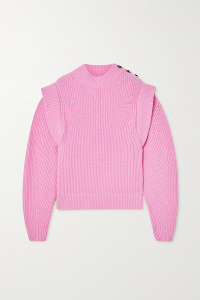 Isabel Marant - Peggy Ribbed Wool And Cashmere-blend Sweater - Pink