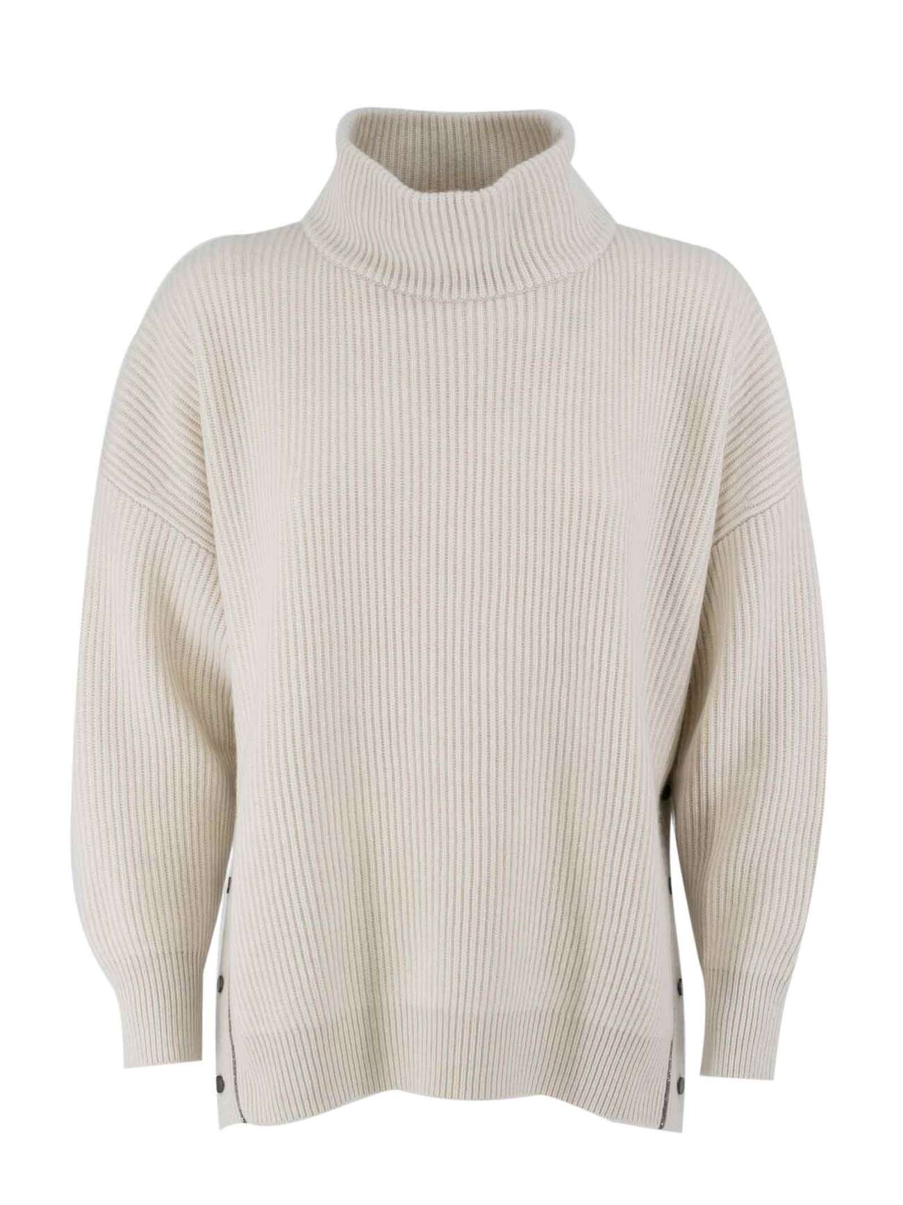 Brunello Cucinelli Cashmere Sweatshirt in white