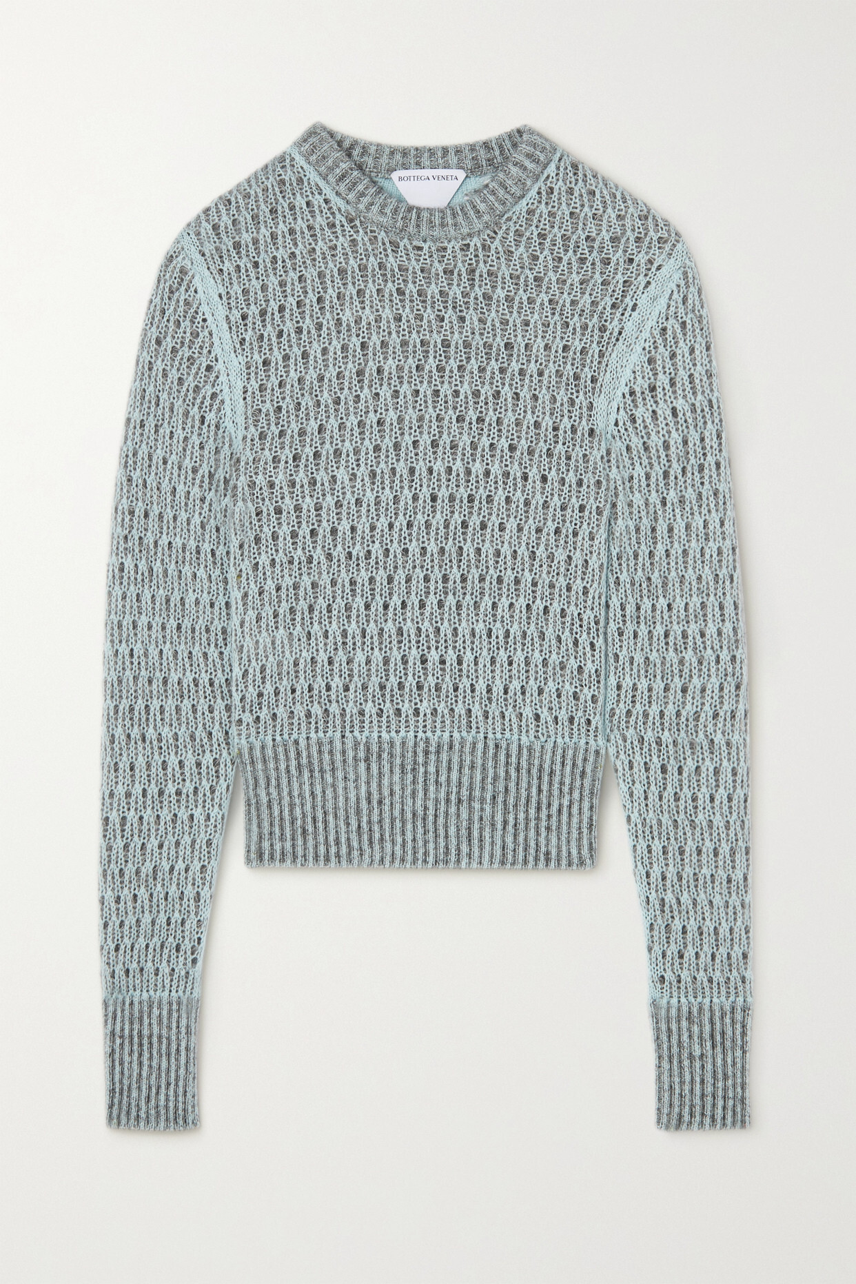 Bottega Veneta - Open-knit Wool-blend Sweater - Gray