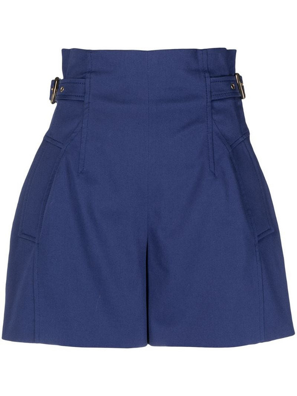 Alberta Ferretti adjustable-waist shorts in blue